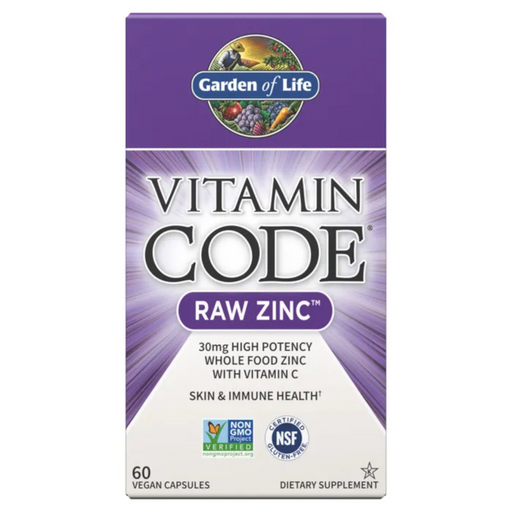 Garden of Life Vitamin Code® RAW Zinc 30 mg - 60 Vegan Capsules - Health As It Ought to Be