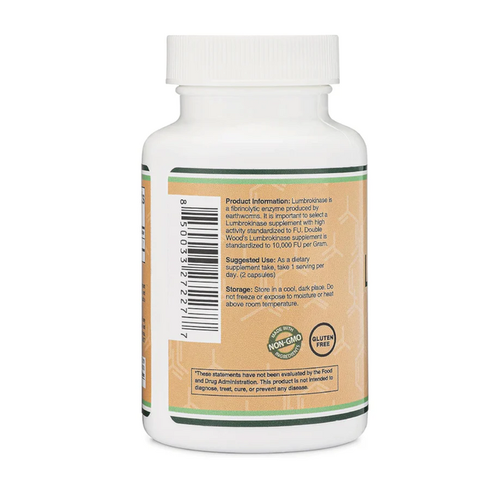 Double Wood Supplements Lumbrokinase - 120 Capsules