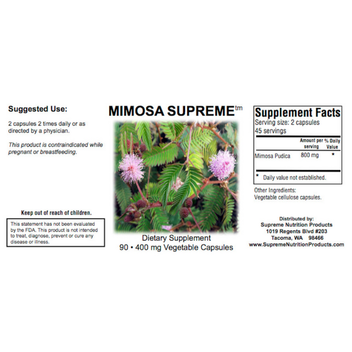 Supreme Nutrition Mimosa Supreme 505 mg - 90 Capsules