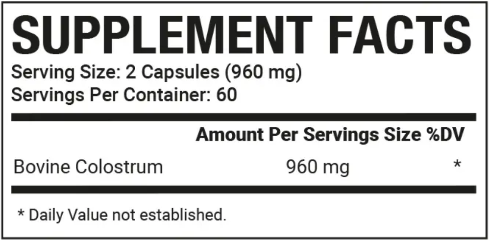 Sovereign Laboratories Colostrum-LD 480 mg - 120 Capsules