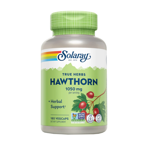 Solaray Hawthorn Berry 1050mg - 180 Vegcaps - Health As It Ought to Be