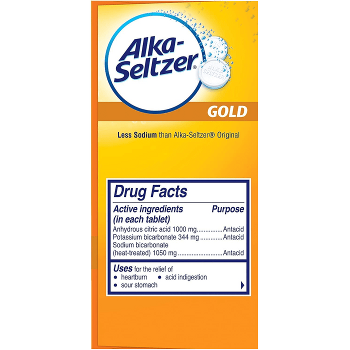 Alka-Seltzer® Gold - 36 Effervescent Tablets - Health As It Ought to Be