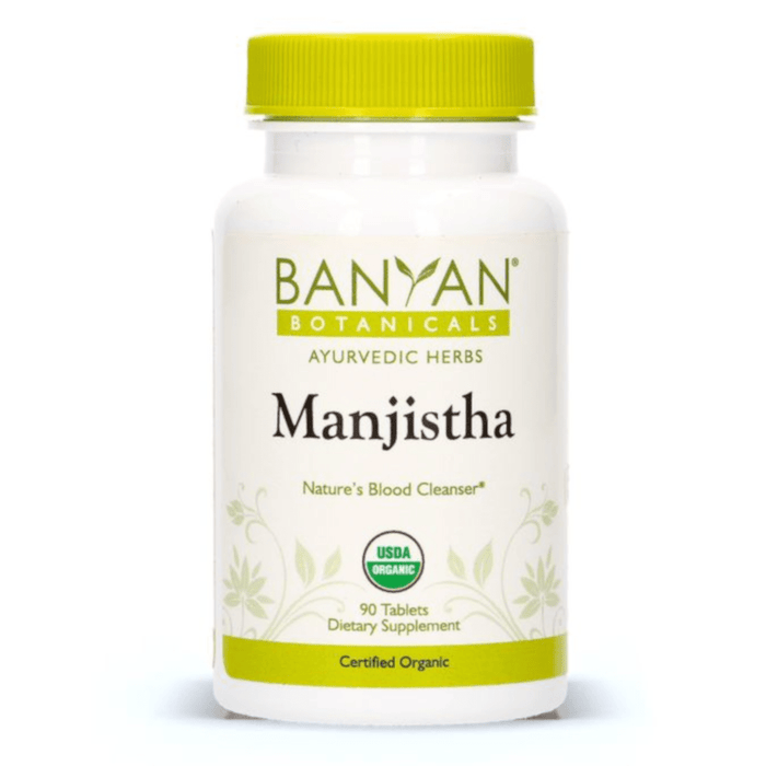 Banyan Botanicals Manjistha - 90 Tablets - Health As It Ought to Be