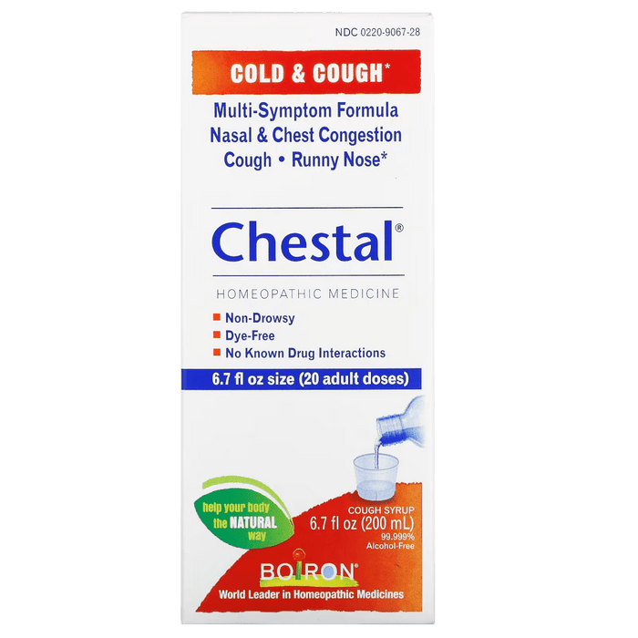 Boiron Chestal Cold & Cough - 6.7 fl oz (200 ml) - Health As It Ought to Be