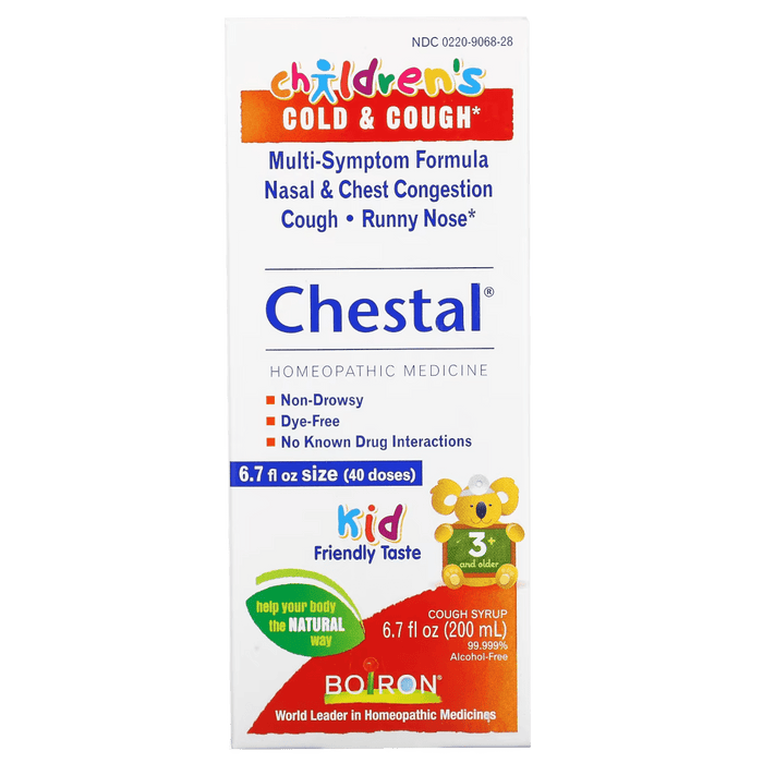 Boiron Chestal Kids Cold & Cough Syrup 3+ and Older - 6.7 fl oz (200 ml) - Health As It Ought to Be
