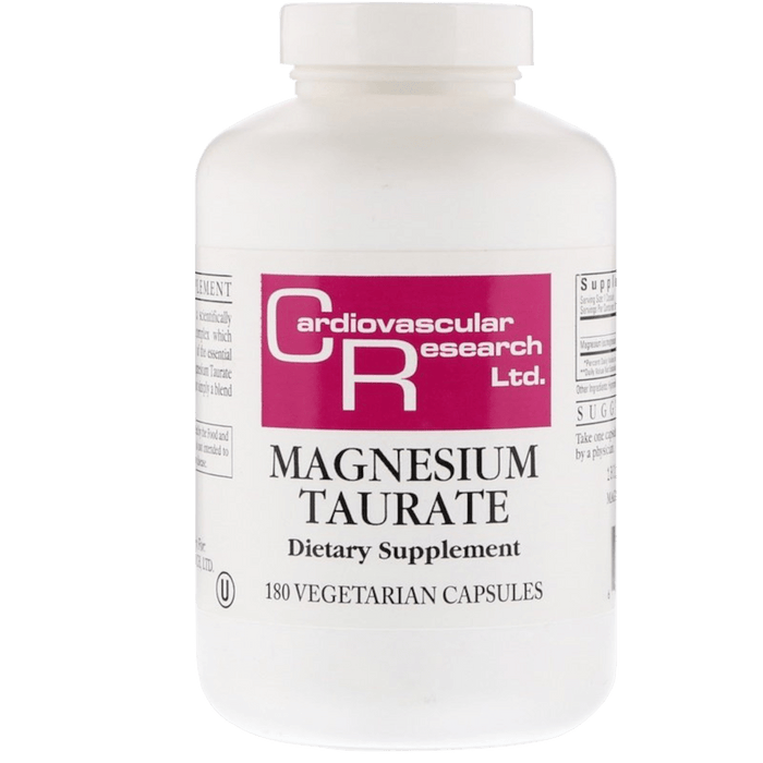 Cardiovascular Research Magnesium Taurate - 180 Vegetarian Capsules - Health As It Ought to Be