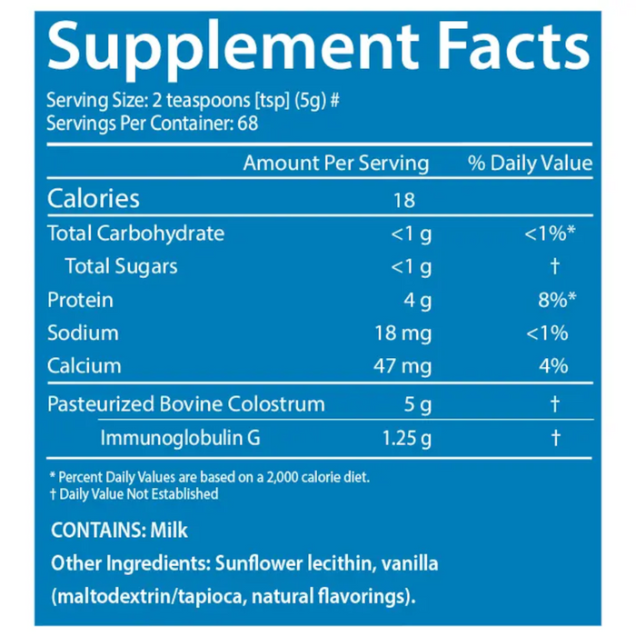 Sovereign Laboratories Colostrum-LD Powder Natural Vanilla Flavor - 12 oz.