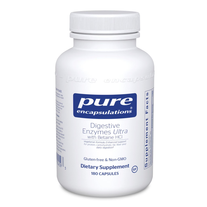Pure Encapsulations Digestive Enzymes Ultra with Betaine HCl - 180 Capsules - Health As It Ought to Be