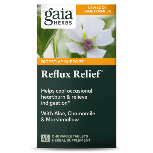 Gaia Herbs Reflux Relief®- 45 Chewable Tablets - Health As It Ought to Be