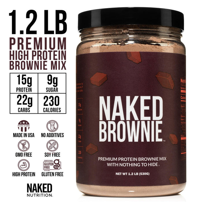 Naked Nutrition Naked Brownie Protein Mix - 1.1 lb - Health As It Ought to Be