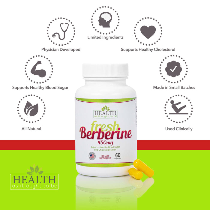 HAIOTB Berberine 450 mg - 60 Capsules - Health As It Ought to Be