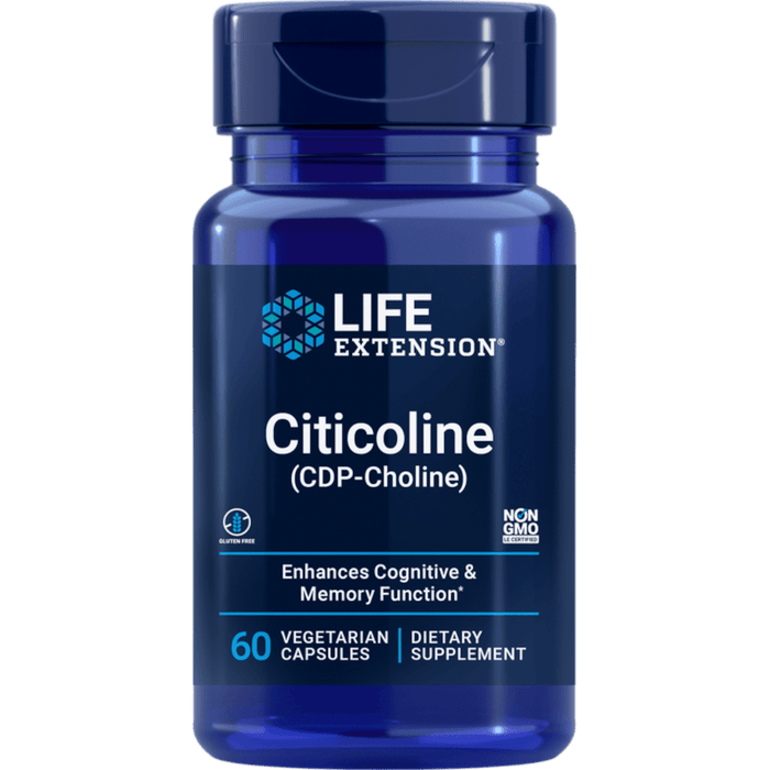 Life Extension Citicoline (CDP-Choline) 250 mg - 60 Vegetarian Capsules - Health As It Ought to Be