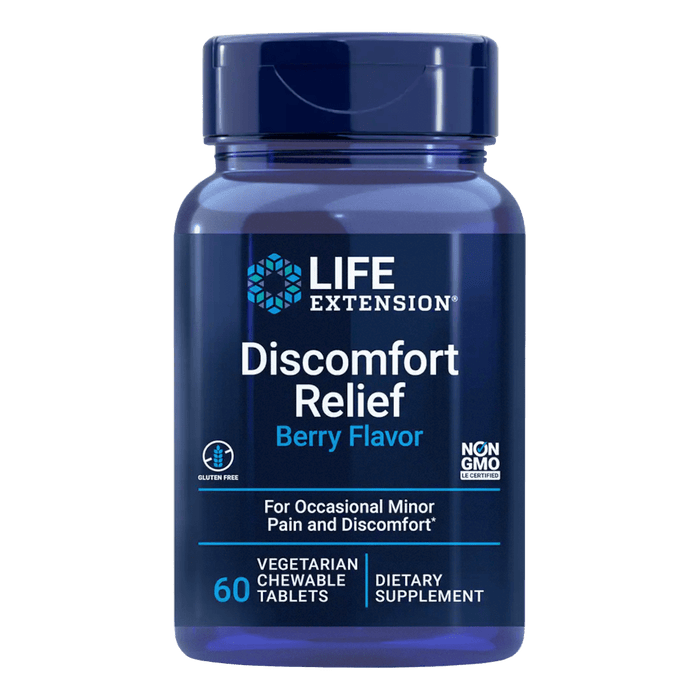 Life Extension Discomfort Relief - 60 Vegetarian Chewable Tablets - Health As It Ought to Be