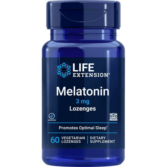Life Extension Melatonin 3 mg - 60 Vegetarian Lozenges - Health As It Ought to Be