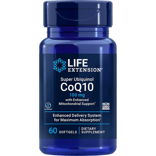 Life Extension Super Ubiquinol CoQ10 with Enhanced Mitochondrial Support™ 100 mg - 60 Softgels - Health As It Ought to Be