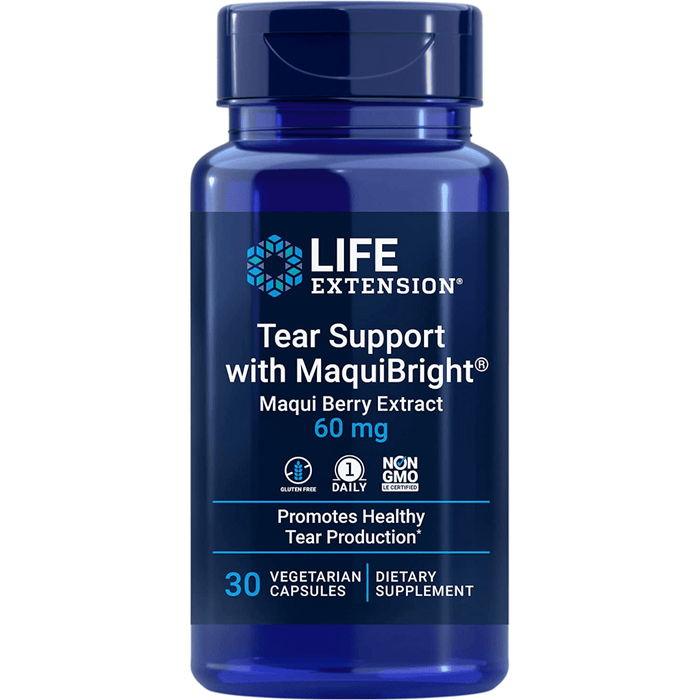 Life Extension Tear Support with MaquiBright®60mg - 30 Vegetarian Capsules - Health As It Ought to Be