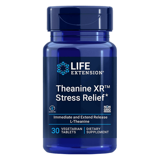 Life Extension Theanine XR™ Stress Relief - 30 Vegetarian Tablets - Health As It Ought to Be