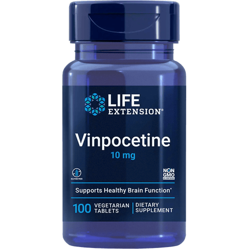Life Extension Vinpocetine 10 mg - 100 Vegetarian Tablets - Health As It Ought to Be