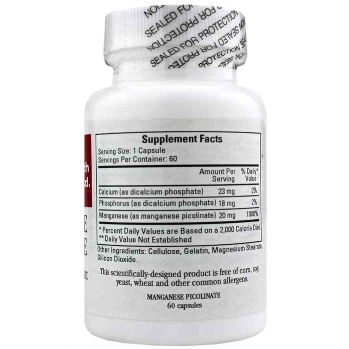 Cardiovascular Research Manganese Picolinate - 60 Capsules