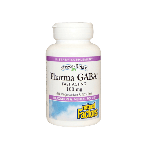 Natural Factors Stress-Relax Pharma GABA, 60 Vegetarian Capsules - Health As It Ought to Be