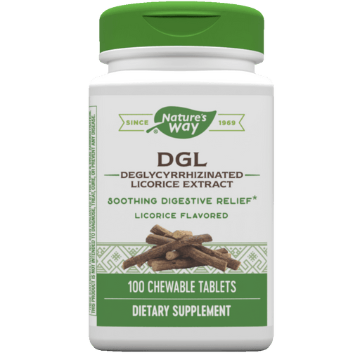 Nature's Way DGL Licorice Flavored - 100 Chewable Tablets - Health As It Ought to Be