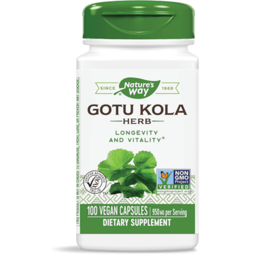 Nature's Way Gotu Kola Herb 475 mg - 100 Vegetarian Capsules - Health As It Ought to Be