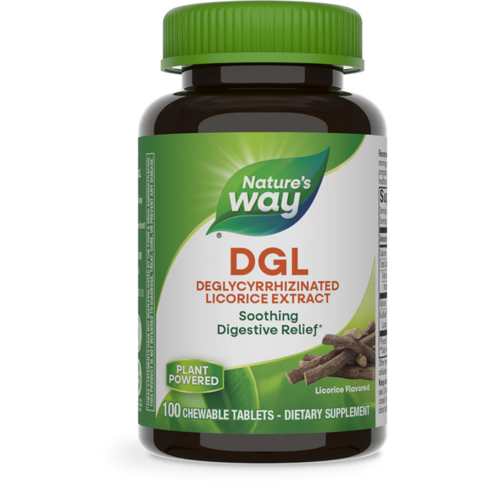 Nature's Way DGL Licorice Flavored - 100 Chewable Tablets