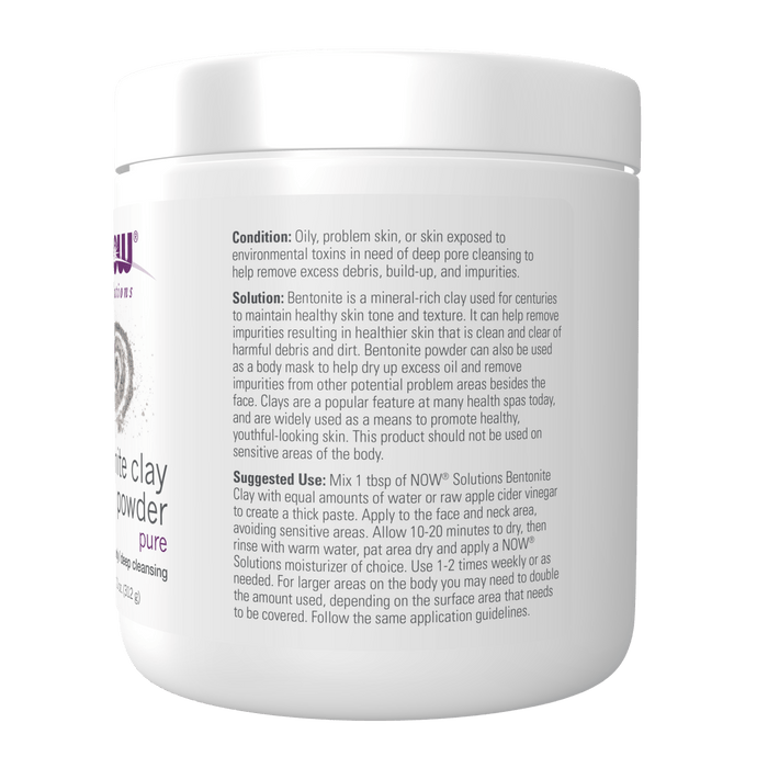 Now Foods Bentonite Clay Powder - 11 oz. - Health As It Ought to Be