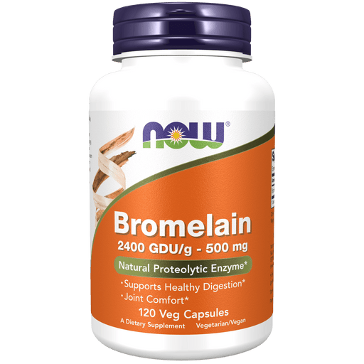 Now Foods Bromelain 500 mg - 120 Veg Capsules - Health As It Ought to Be