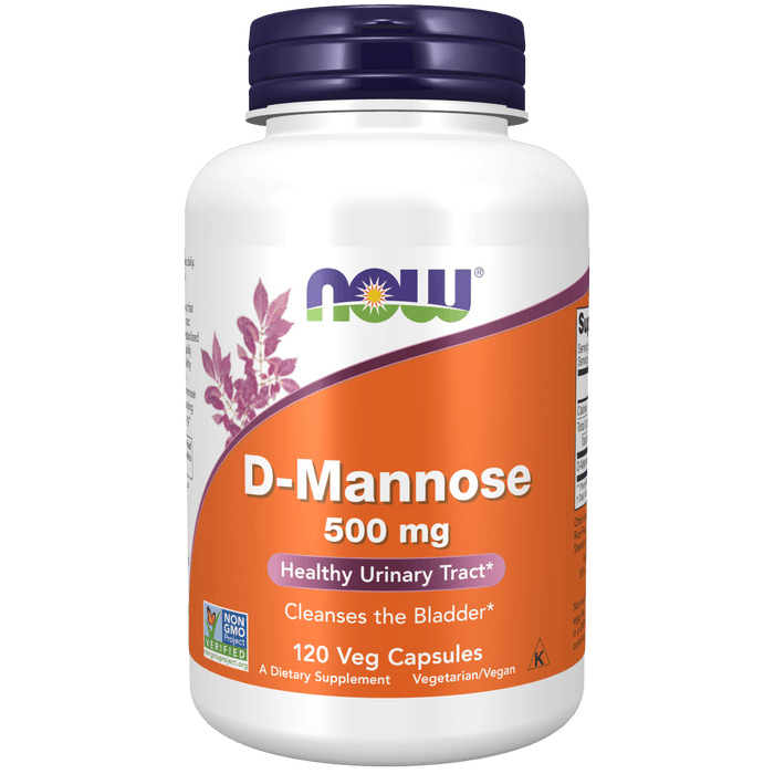Now Foods D-Mannose 500 mg - 120 Veg Capsules - Health As It Ought to Be