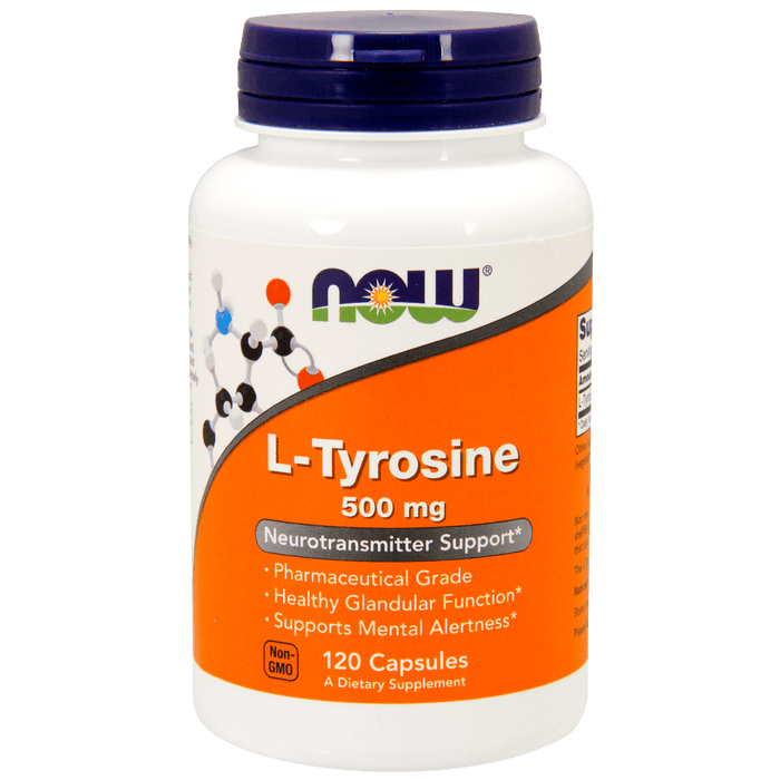 Now Foods L-Tyrosine 500 mg - 120 Capsules - Health As It Ought to Be