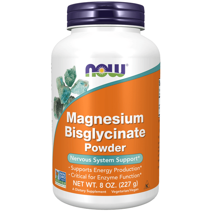 Now Foods Magnesium Bisglycinate Powder - 8 oz. - Health As It Ought to Be