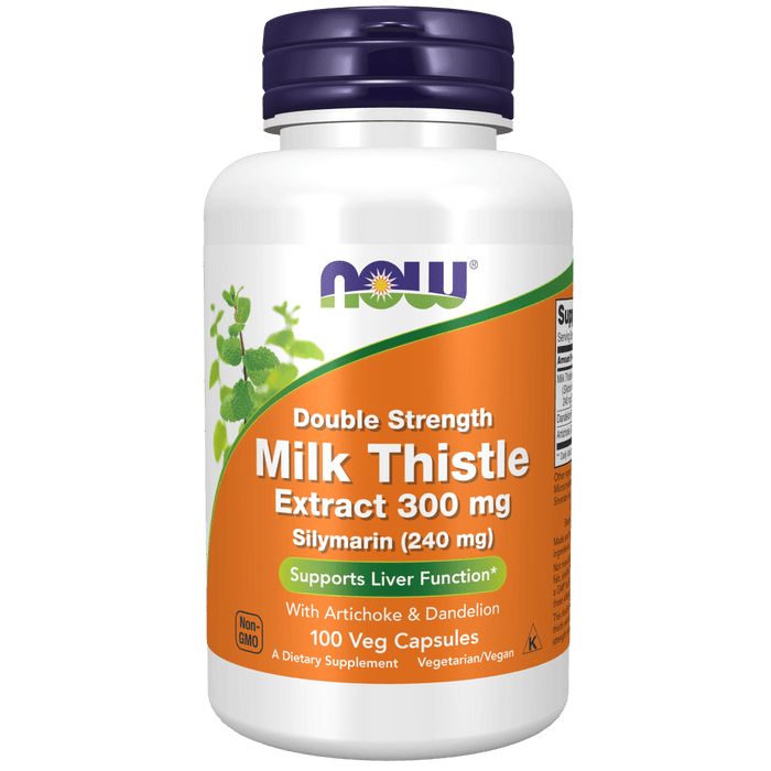 Now Foods Milk Thistle Extract Silymarin Double Strength 300 mg - 100 Veg Capsules - Health As It Ought to Be