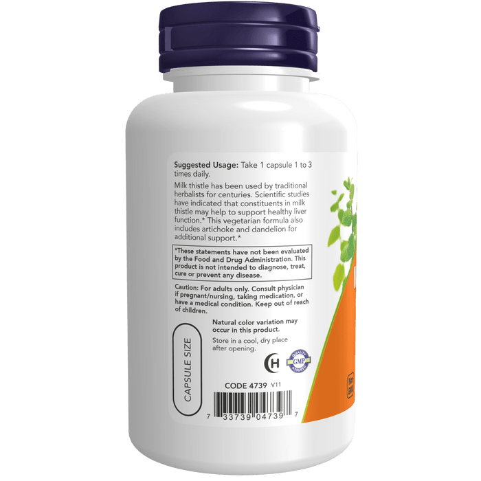 Now Foods Milk Thistle Extract Silymarin Double Strength 300 mg - 100 Veg Capsules - Health As It Ought to Be