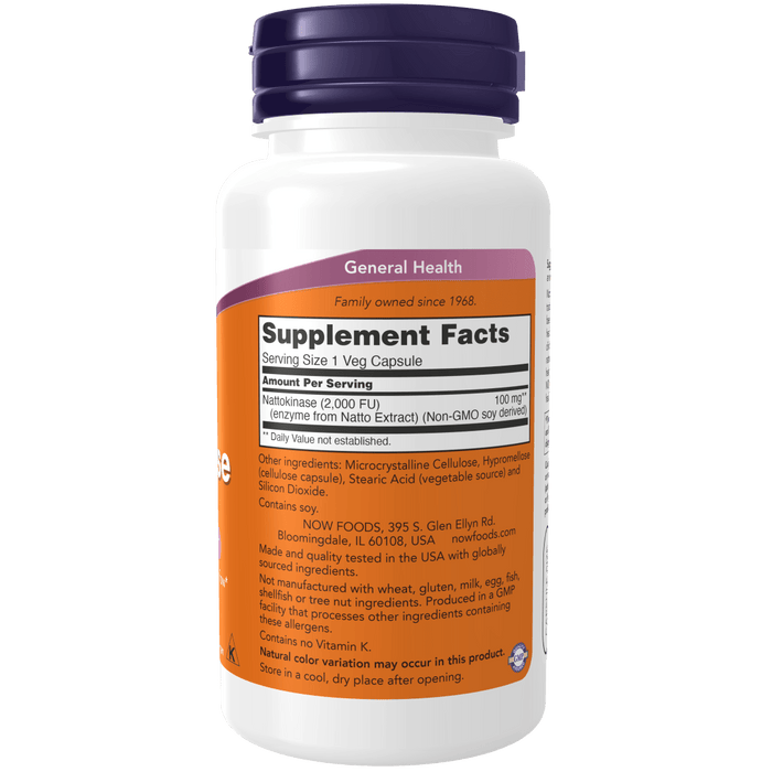 Now Foods Nattokinase 100 mg - 120 Veg Capsules - Health As It Ought to Be
