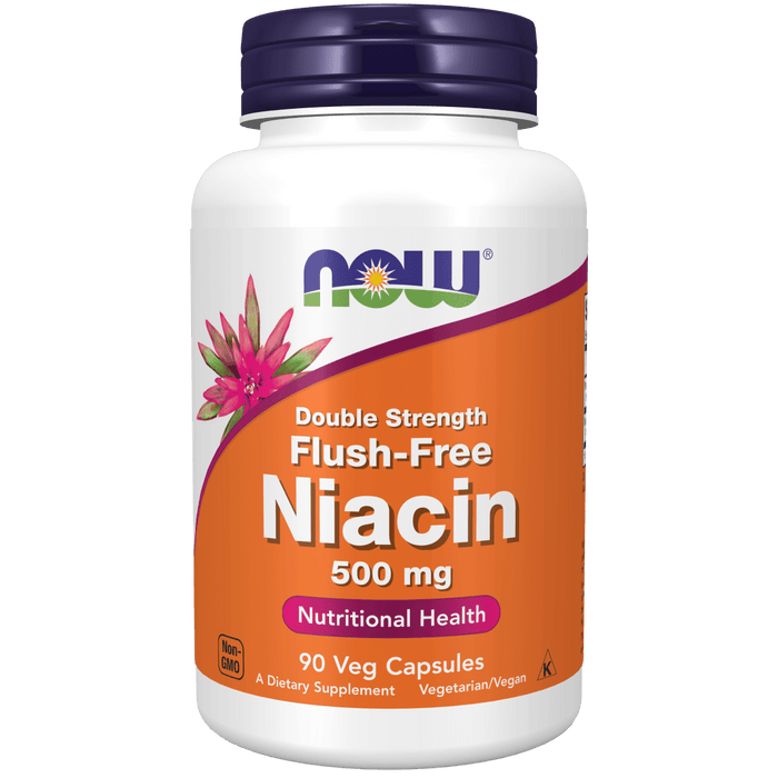 Now Foods Niacin 500 mg, Double Strength Flush-Free - 90 Veg Capsules - Health As It Ought to Be