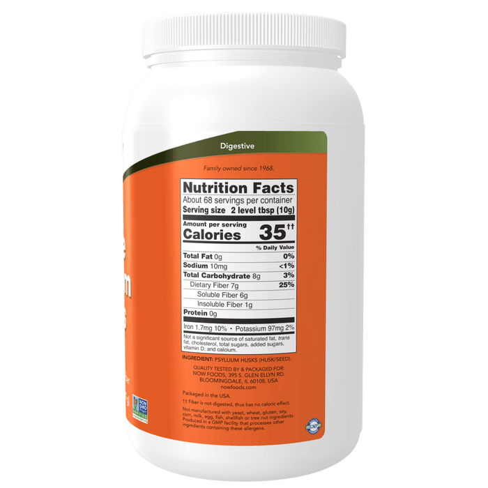 Now Foods Psyllium Husks, Whole - 24 oz. - Health As It Ought to Be