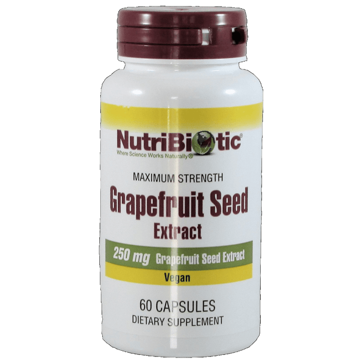 Nutribiotic Grapefruit Seed Extract (GSE) 250 mg - 60 Capsules - Health As It Ought to Be