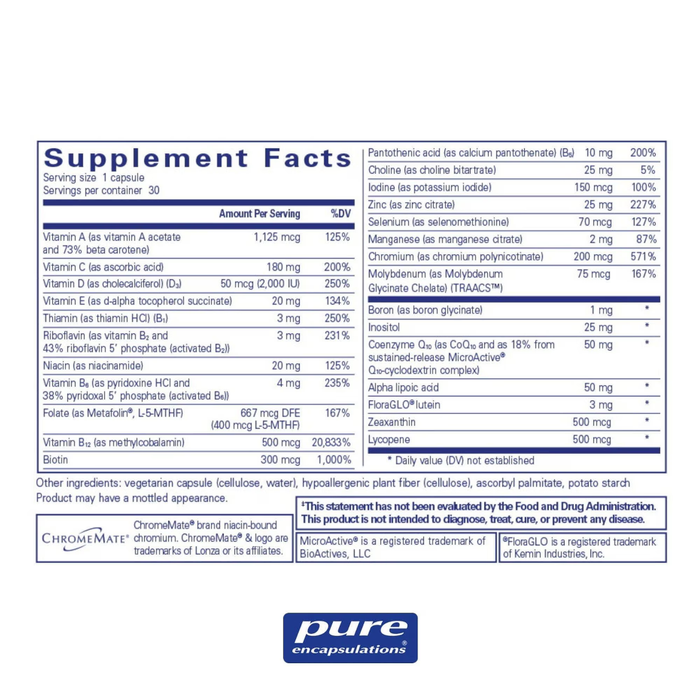 Pure Encapsulations O.N.E. Multivitamin - 30 Capsules