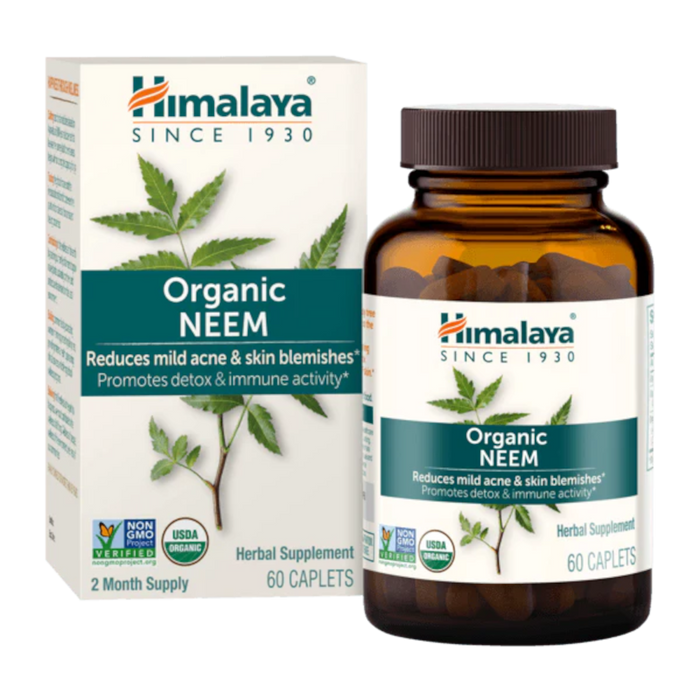 Himalaya Herbal Healthcare Organic Neem 600 mg - 60 Capsules - Health As It Ought to Be