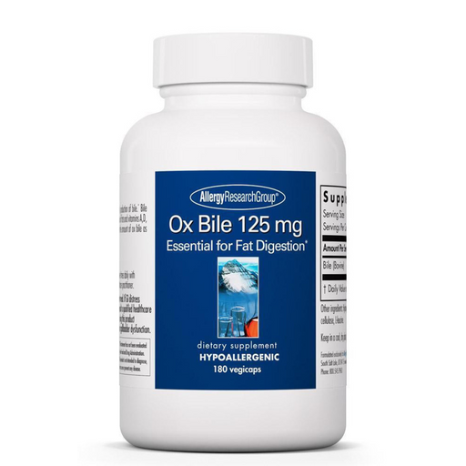 Allergy Research Group Ox Bile 125 mg - 180 Vegicaps - Health As It Ought to Be
