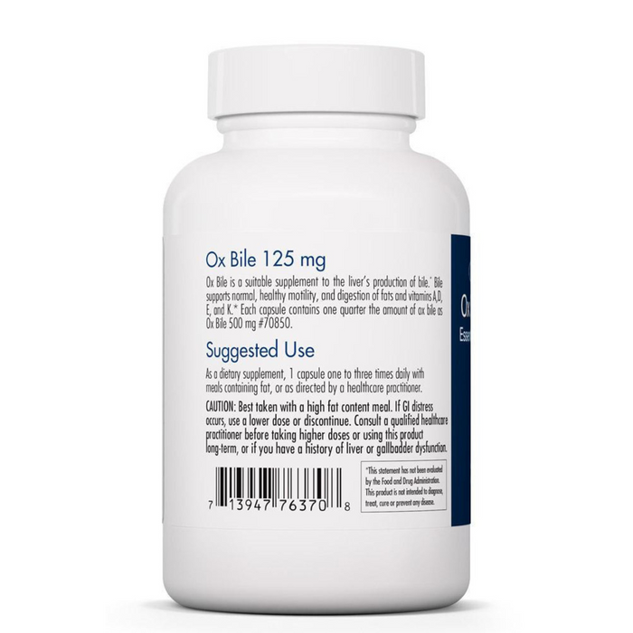 Allergy Research Group Ox Bile 125 mg - 180 Vegicaps - Health As It Ought to Be