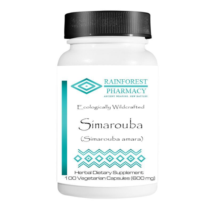 Rainforest Pharmacy Simarouba 500 mg - 100 Vegetarian Capsules - Health As It Ought to Be