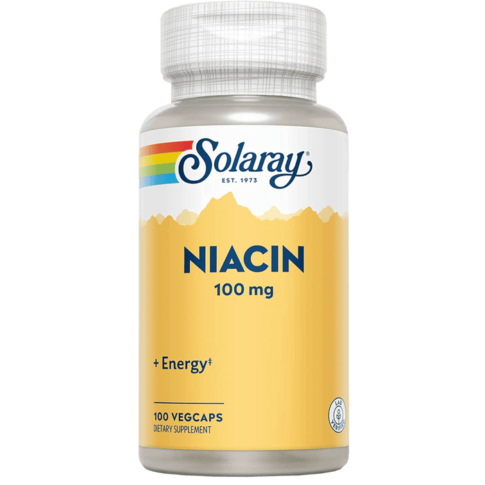 Solaray Niacin 100 mg - 100 Veg Caps - Health As It Ought to Be