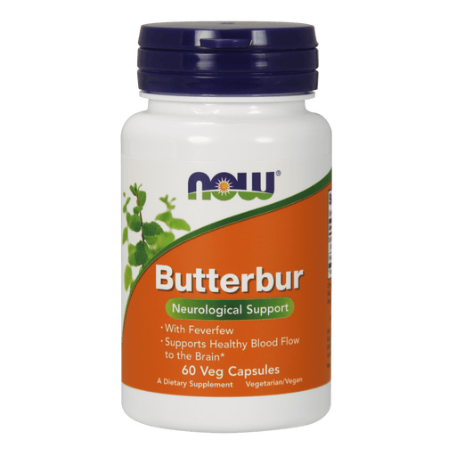 xDISCONTINUED Now Foods Butterbur 75 mg - 60 Veg Capsules - Health As It Ought to Be